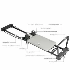 Musclemania-fitness EX-DEMO: Pilates Machine (BOXED)+ FREE Rebounder Attachment And Stand - Special Deal!