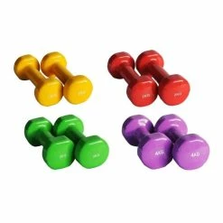Musclemania-fitness EQUIPMENT STRENGTH PVC Vinyl Covered Dumbbells, Sold In Pairs (select Size Below)