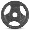 Musclemania-fitness STANDARD TRI-GRIP CAST IRON WEIGHTS (for 25mm Bars) EQUIPMENT STRENGTH
