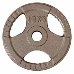 Musclemania-fitness Olympic Cast Iron Tri-Grip Weight Plates, (for 50MM Bars) Sold In Pairs, $4.95/kg.