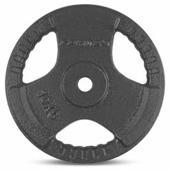 Musclemania-fitness STANDARD TRI-GRIP CAST IRON WEIGHTS (for 25mm Bars) EQUIPMENT STRENGTH