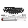 Musclemania-fitness SPECIAL: 150Kg Rubber Olympic Weight/Bars Package EQUIPMENT STRENGTH