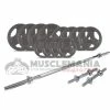 Musclemania-fitness 170Kg Standard Hammertone Weight/Barbell/Dumbbells Package(28mm Bars) EQUIPMENT STRENGTH