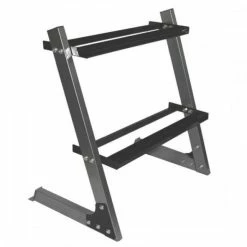 Musclemania-fitness 2 Tier Rubber Hex Dumbbell Storage Rack
