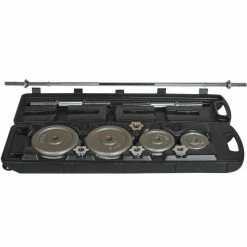 Musclemania-fitness 50kg Adjustable Barbell & Dumbbell Set With Carry Case EQUIPMENT STRENGTH