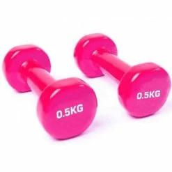 Musclemania-fitness EQUIPMENT STRENGTH PVC Vinyl Covered Dumbbells, Sold In Pairs (select Size Below)