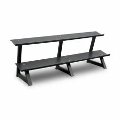 Musclemania-fitness Bodyworx 7492DBR Dumbbell Rack (4 Flat Trays) Commercial-Grade (220cm Long)