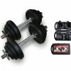 Musclemania Fitness MegaStore Bodyworx 7S292OB 20kg Dumbbell Kit In Storage Case