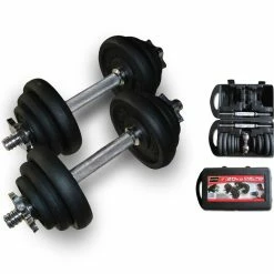 Musclemania Fitness MegaStore Bodyworx 7S292OB 20kg Dumbbell Kit In Storage Case