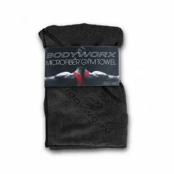 Muscle Mania Fitness MegaStore BODYWORX BLACK MICROFIBRE GYM TOWEL Strength Accessories