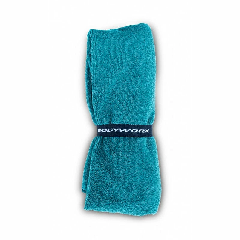 Muscle Mania Fitness MegaStore BODYWORX TEAL MICROFIBRE GYM TOWEL