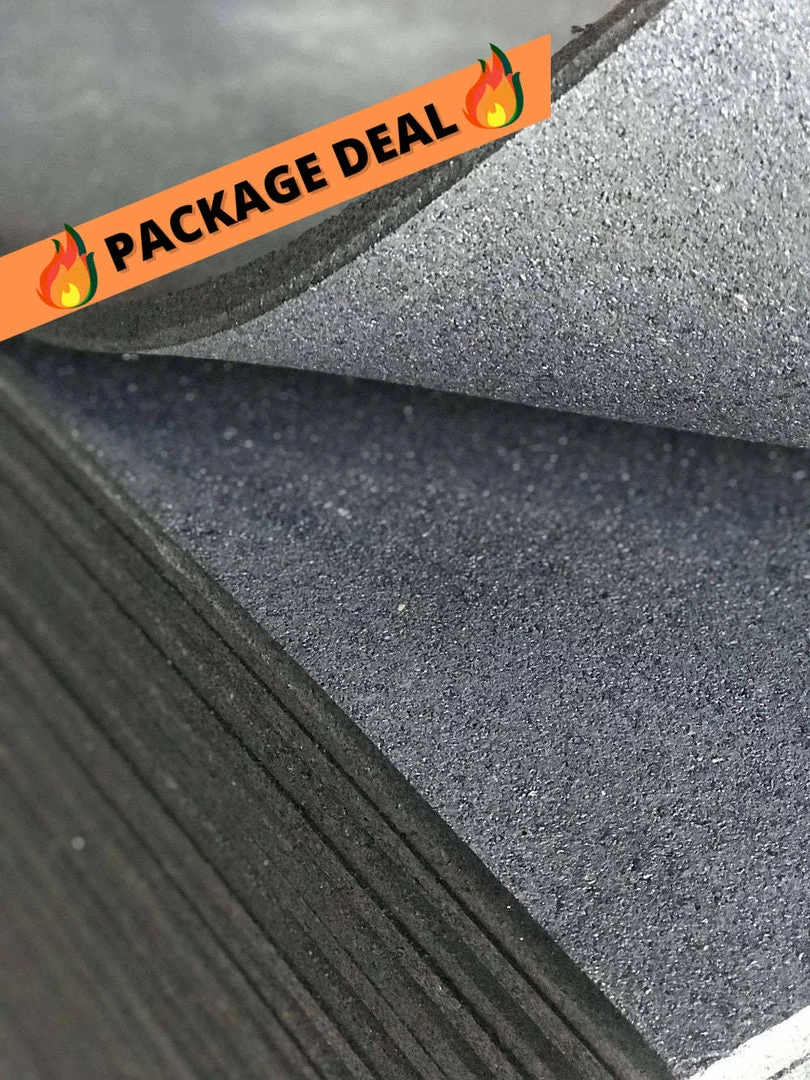 Musclemania Fitness MegaStore Morgan Commercial Grade Non-Toxic Compressed Rubber Floor Tiles X 20 Package Deal MORGAN SPORTS