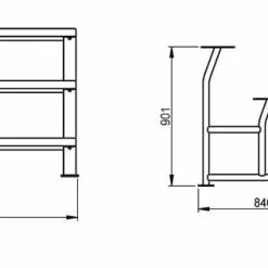 Muscle Mania Fitness MegaStore MORGAN 3 TIER ELITE COMMERCIAL-GRADE KETTLEBELL RACK Kettlebells