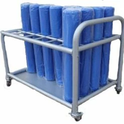 Musclemania Fitness MegaStore MORGAN FOAM ROLLER & EXERCISE MAT CART Equipment Storage