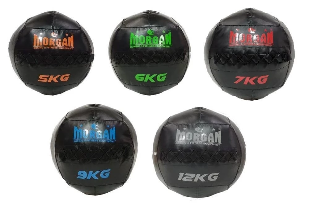 Musclemania-fitness Morgan Cross Functional Fitness Wall Ball Set Of 5 (5 + 6 + 7 + 9 + 12KG) EQUIPMENT STRENGTH