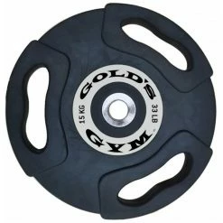 Musclemania Fitness MegaStore GOLD'S GYM PREMIUM OLYMPIC RUBBER GRIP WEIGHT PLATES Weights & Barbells