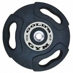 Musclemania Fitness MegaStore GOLD'S GYM PREMIUM OLYMPIC RUBBER GRIP WEIGHT PLATES Weights & Barbells