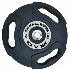 Musclemania Fitness MegaStore GOLD'S GYM PREMIUM OLYMPIC RUBBER GRIP WEIGHT PLATES Weights & Barbells