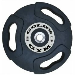 Musclemania Fitness MegaStore GOLD'S GYM PREMIUM OLYMPIC RUBBER GRIP WEIGHT PLATES Weights & Barbells