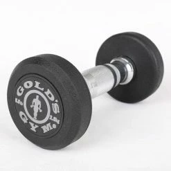 Musclemania-fitness GOLD'S GYM PREMIUM RUBBER DUMBBELLS, Sold In Pairs EQUIPMENT STRENGTH