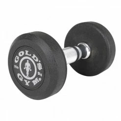 Musclemania-fitness GOLD'S GYM PREMIUM RUBBER DUMBBELLS, Sold In Pairs EQUIPMENT STRENGTH