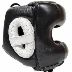 Musclemania-fitness MMA COMBAT Morgan Nose Protector Leather Sparring Head Guard