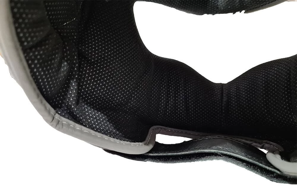 Musclemania-fitness MMA COMBAT Morgan Nose Protector Leather Sparring Head Guard