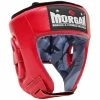 Musclemania-fitness Morgan Platinum Open Face Leather Head Guard