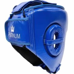 Musclemania-fitness Morgan Platinum Open Face Leather Head Guard