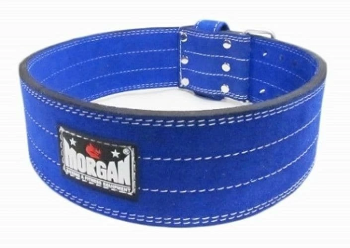 Musclemania Fitness MegaStore Morgan Quick Release Suede Leather Powerlifting Weight Belt