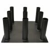 Musclemania-fitness Olympic Bars & Collars Olympic Size Vertical Bar Holder – 9 Holes Barbell Storage Rack