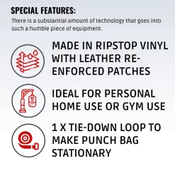 Musclemania-fitness Morgan Endurance Pro XL Foam-Lined Heavy Punch Bag - 4FT Hand-Filled