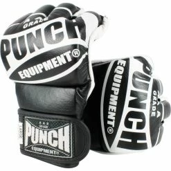Musclemania Fitness MegaStore MMA COMBAT AAA PUNCH CURVED V30 BLACK MMA GLOVES