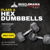 Musclemania Fitness MegaStore PACKAGE DEAL - "Class A" Hex Dumbbell Pack - 50KGS