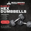 Musclemania Fitness MegaStore EQUIPMENT STRENGTH PACKAGE DEAL - "Class A" Hex Dumbbell Pack - 150KGS