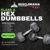 Musclemania Fitness MegaStore EQUIPMENT STRENGTH PACKAGE DEAL - Hex Dumbbell Pack - 300KGS