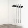 Muscle Mania Fitness MegaStore Equipment Storage VERTICAL BARBELL WALL MOUNT FOR 5 BARS.