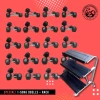 Musclemania-fitness 1-50kg Rubber " Class A" Hex Dumbbell Set + One X 3-Tier Deluxe Dumbbell Rack EQUIPMENT STRENGTH