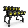 Muscle Mania Fitness MegaStore Ziva ST2 Commercial-Grade 5 Pair Horizontal Dumbbell Rack (Dumbbells Not Included)