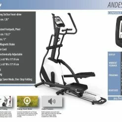 Musclemania-fitness WINTER SALE: Andes 3 Elliptical Cross Trainer - Folding Design EQUIPMENT CARDIO