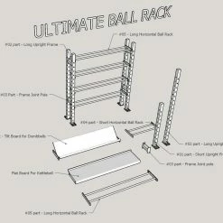Musclemania-fitness EQUIPMENT STRENGTH Ultimate Storage Rack - Style 1