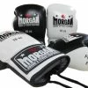 Musclemania-fitness MMA COMBAT MORGAN LACE UP LEATHER FIGHT NIGHT BOXING GLOVES (8 - 10oz)