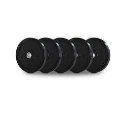 Musclemania-fitness COMMERCIAL-GRADE BUMPER PLATES - BLACK, SOLD IN PAIRS $6.50/KG EQUIPMENT STRENGTH