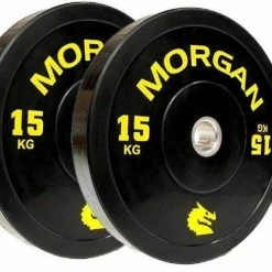 Musclemania-fitness EQUIPMENT STRENGTH SALE - Morgan 15kg Olympic Bumper Plates (Pair)