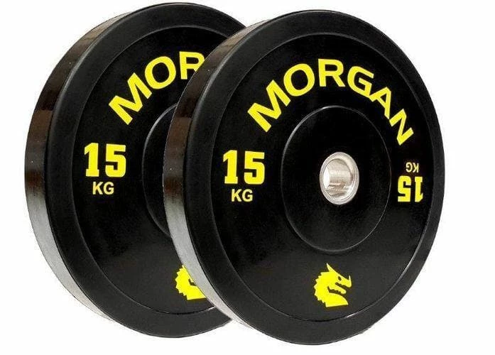 Musclemania-fitness EQUIPMENT STRENGTH SALE - Morgan 15kg Olympic Bumper Plates (Pair)