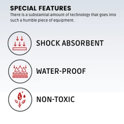 Musclemania-fitness EQUIPMENT STUDIO Morgan Commercial Grade Non-Toxic Compressed Rubber Floor Tiles (1m X 1m X 15mm)