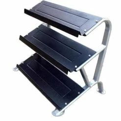 Musclemania-fitness MORGAN ELITE 3 TIER RUBBER HEX DUMBBELL RACK EQUIPMENT STRENGTH