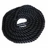 Musclemania-fitness 20m Battle Rope, Black PP- 40mm (1.6 Inch) Diameter Functional Fitness