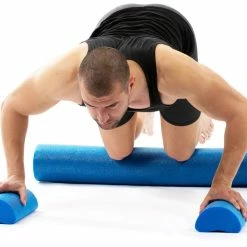 Muscle Mania Fitness MegaStore Foam Roller – Short Half Round (30cm (L) X 7.5cm (D), Balance Pad