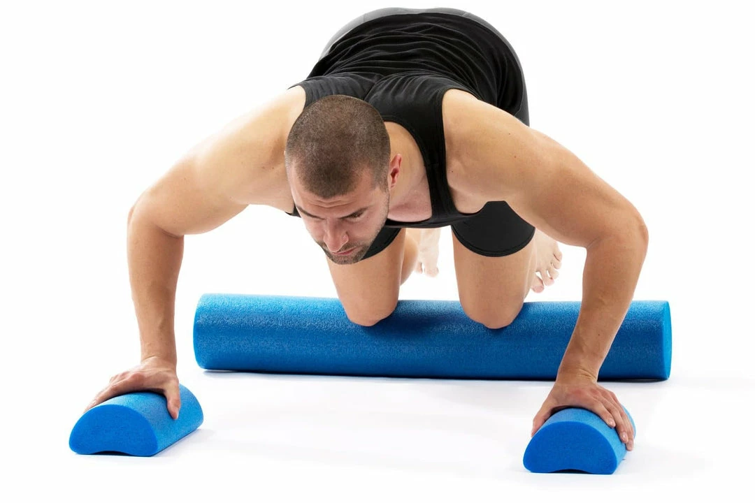 Muscle Mania Fitness MegaStore Foam Roller – Short Half Round (30cm (L) X 7.5cm (D), Balance Pad